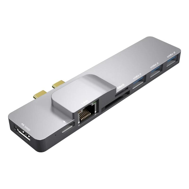 ο Type-C  8 Ʈ ŷ ̼ USB3.0 4K HDMI ȣȯ Rj45 ⰡƮ Net PD   SSD